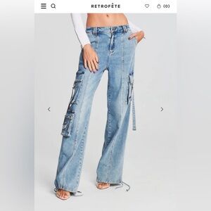 Retrofete Cargo Jeans sz 28